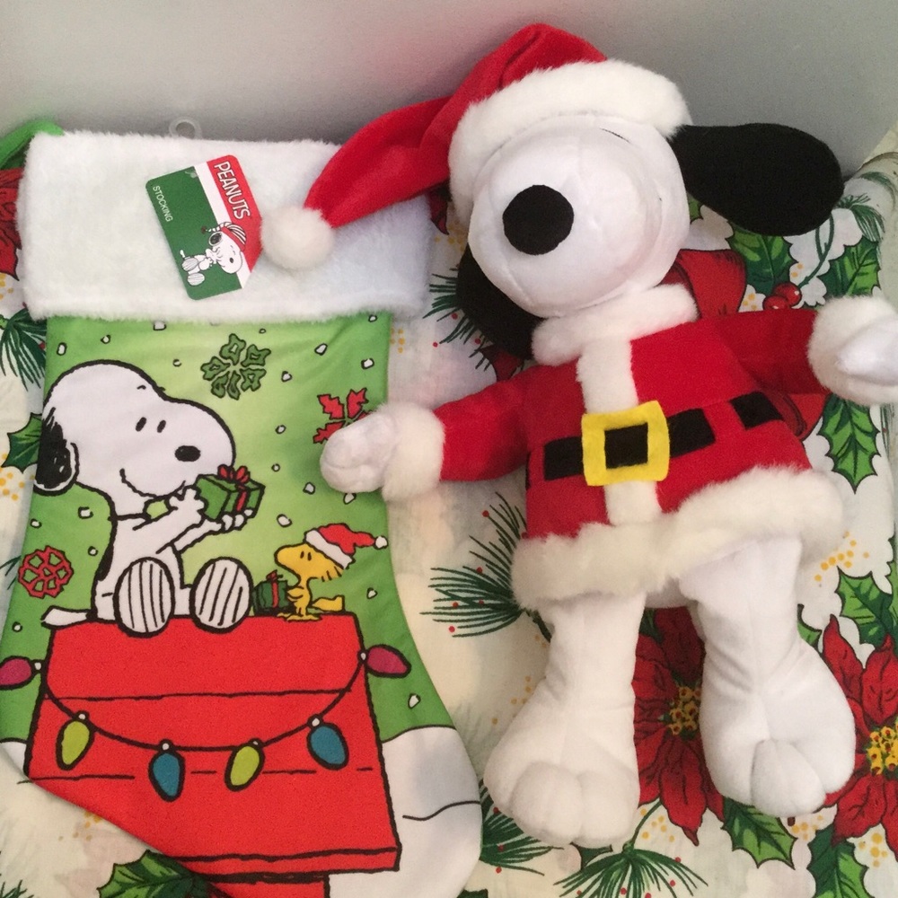 Peanuts Christmas/Charlie Brown/Peanuts stocking and stuff toy.